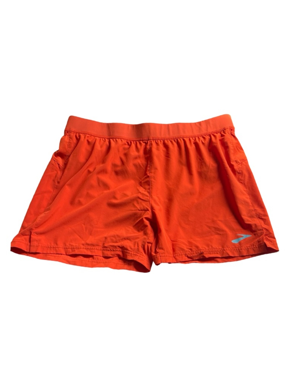 Brooks Sherpa 5" Running Shorts Orange Athletic Workout Colorful Mens Size XL